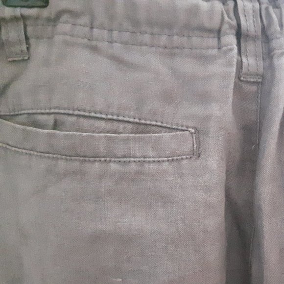 Mujii 100 percent linen drawstring adjustable crop pants - Picture 4 of 4